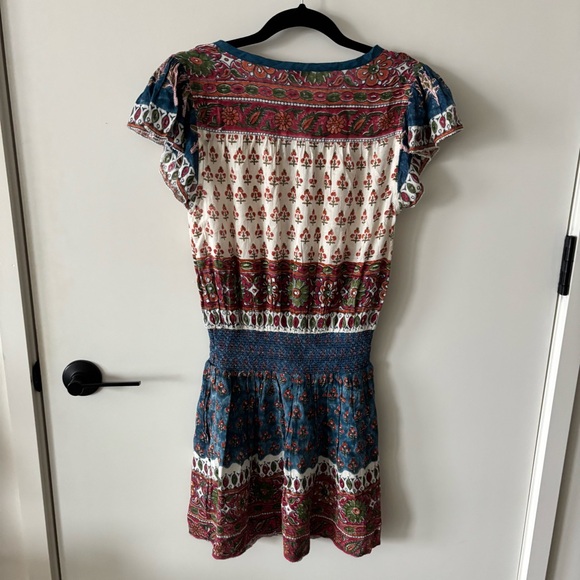 Boho Western Faherty Bemini Smocked Dress EUC Size S - Picture 7 of 13
